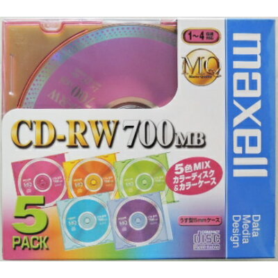 【楽天市場】マクセル マクセル データ用CD-RW 700MB カラーミックス(5枚) | 価格比較 - 商品価格ナビ